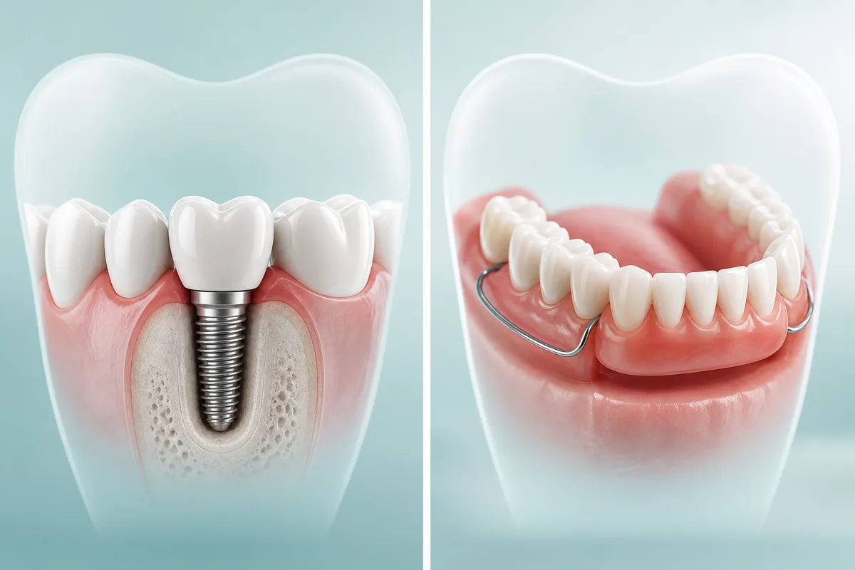 Comparing dental implants and dentures in Downey